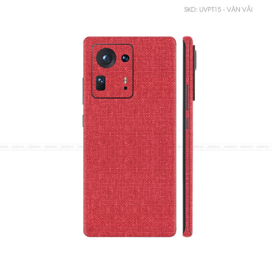 Dán Skin Điện Thoại Xiaomi Mi Mix Series Vân Vải Đỏ | UVPT15