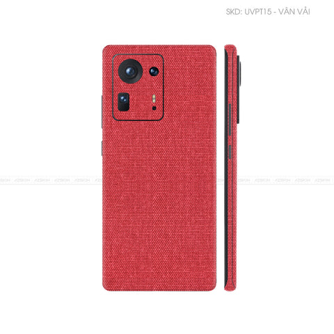 Dán Skin Điện Thoại Xiaomi Mi Mix Series Vân Vải Đỏ | UVPT15
