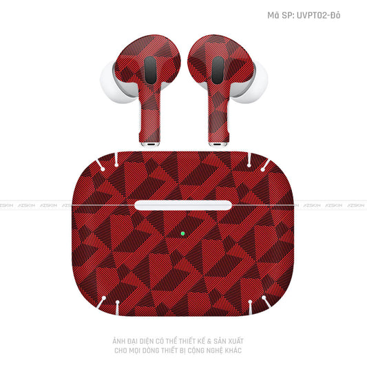 Dán Skin Tai Nghe Airpod 3 Vân Nordic Đỏ | UVPT02