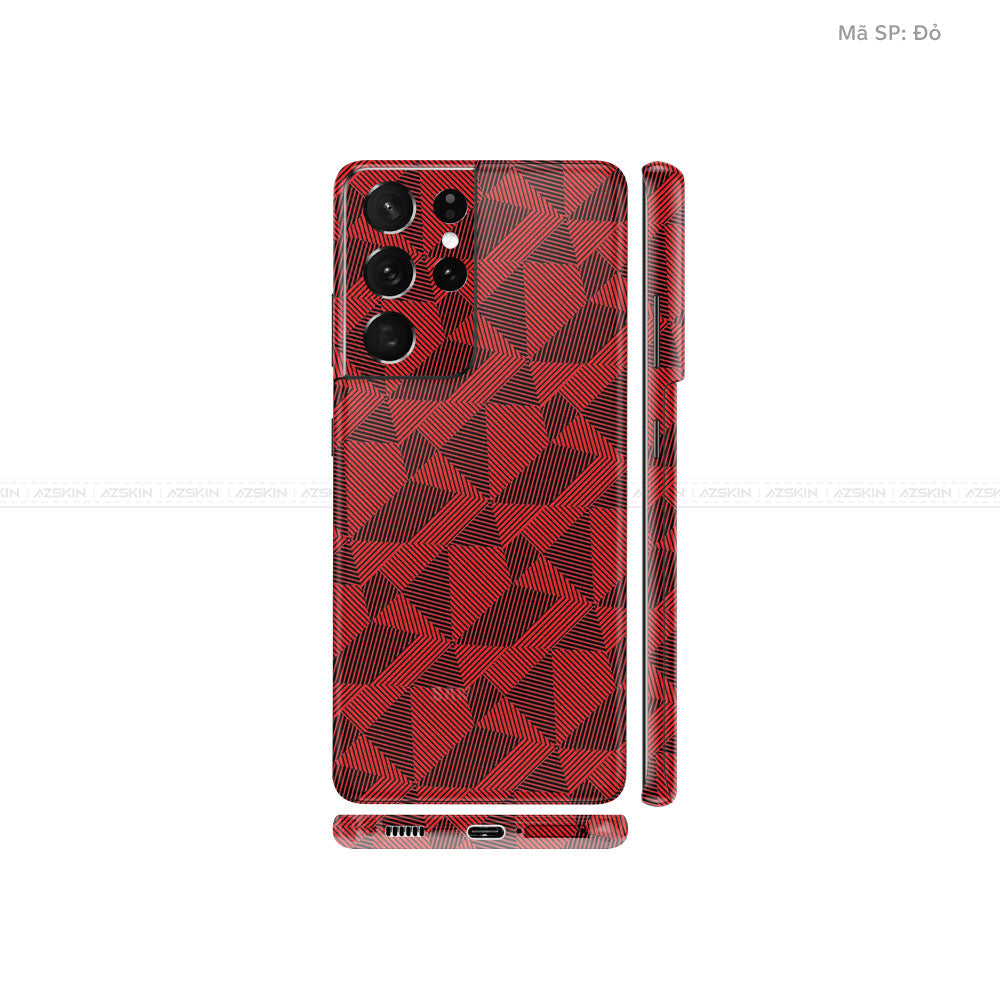 Dán Skin Galaxy S21 Series Vân Nordic Đỏ | UVPT02