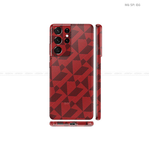 Dán Skin Galaxy S21 Series Vân Nordic Đỏ | UVPT02