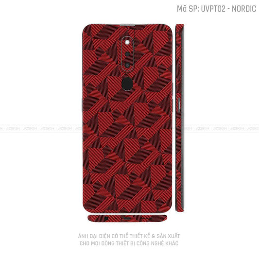 Miếng Dán Skin Điện Thoại OPPO F Series Vân Noridc Đỏ | UVPT02