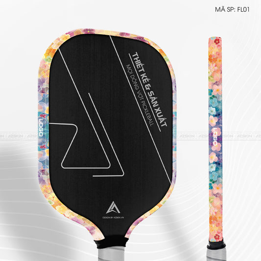 Miếng Dán Viền Vợt Pickleball Họa Tiết Hoa | FL01