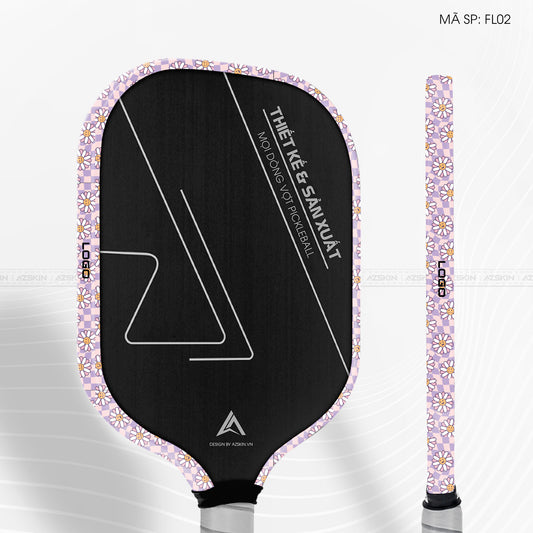 Miếng Dán Viền Vợt Pickleball Họa Tiết Hoa | FL02