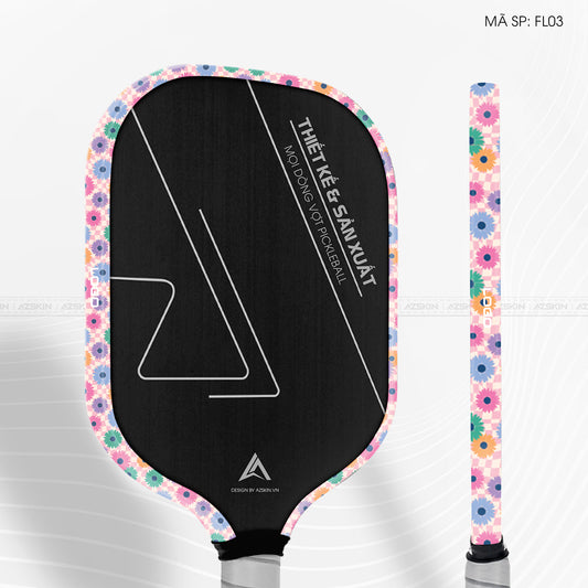 Miếng Dán Viền Vợt Pickleball Họa Tiết Hoa | FL03