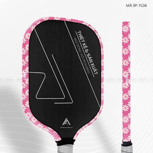 Miếng Dán Viền Vợt Pickleball Họa Tiết Hoa | FL04