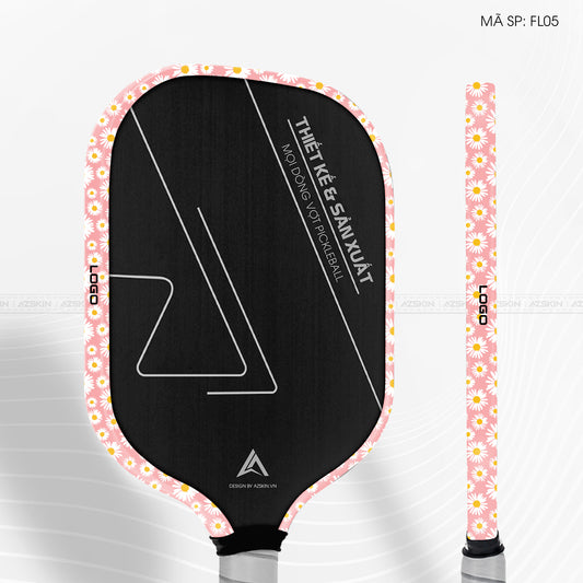 Miếng Dán Viền Vợt Pickleball Họa Tiết Hoa | FL05