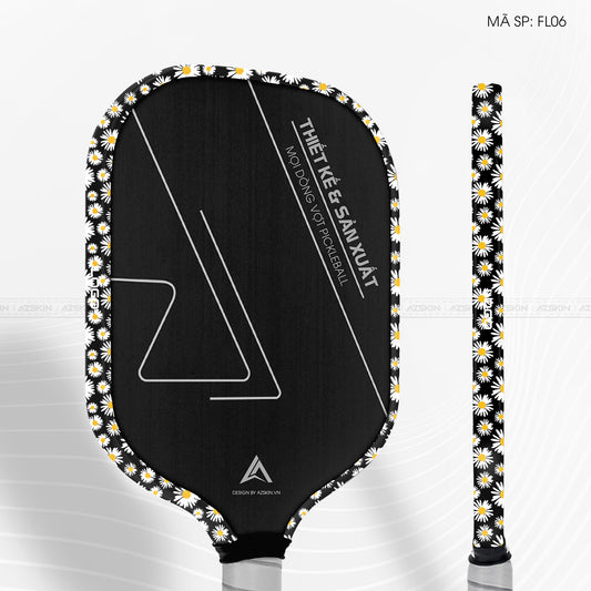 Miếng Dán Viền Vợt Pickleball Họa Tiết Hoa | FL06