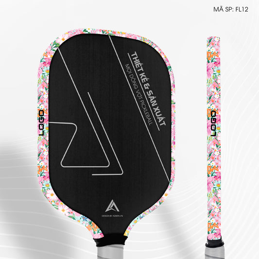 Miếng Dán Viền Vợt Pickleball Họa Tiết Hoa | FL12
