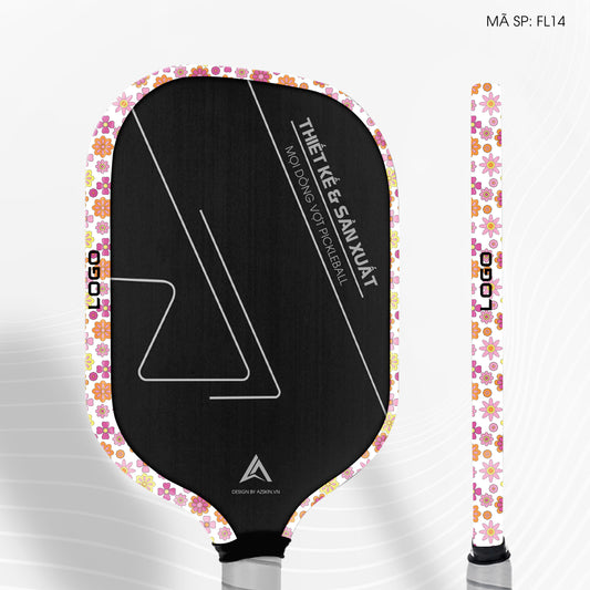 Miếng Dán Viền Vợt Pickleball Họa Tiết Hoa | FL14