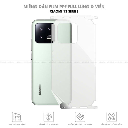 Miếng dán PPF Xiaomi 13 / 13 Pro / 13 Lite full lưng viền