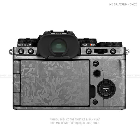 Dán Skin Máy Ảnh Fujifilm Vân Nổi Camo Xám | AZFILM - CM02