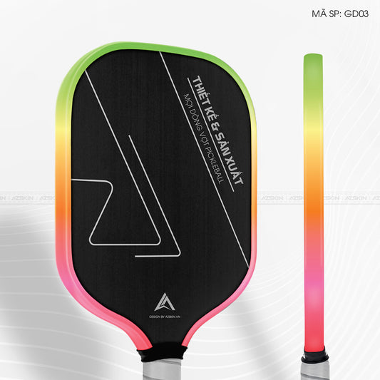 Miếng Dán Viền Vợt Pickleball Skin Đổi Màu Gradient 03 | GD03