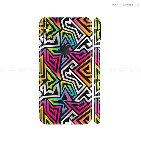 Dán Skin 3M IPhone X Series Vân Graffiti 01 | UVPT20
