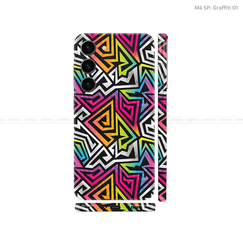 Dán Skin Galaxy S23 Series Vân Nổi Graffiti 01 | UVPT20