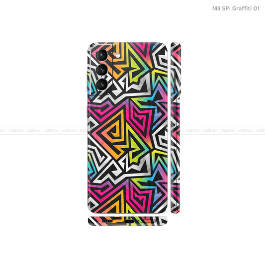 Dán Skin Galaxy S21 Series Vân Graffiti 01 | UVPT20