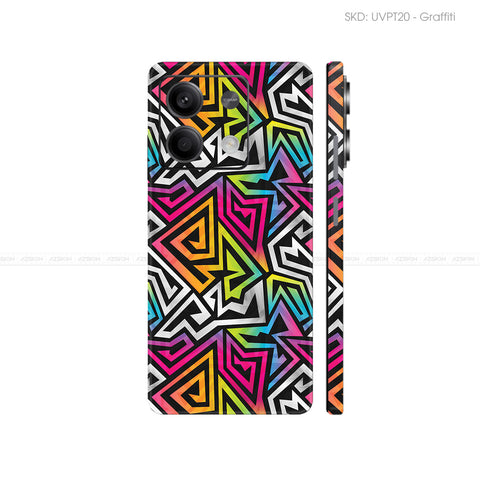 Dán Skin Điện Thoại Xiaomi Redmi 13 Series Vân Nổi Graffiti 01 | UVPT20