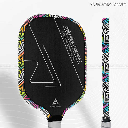Miếng Dán Viền Vợt Pickleball Skin Vân Nổi Graffiti 01 | UVPT20