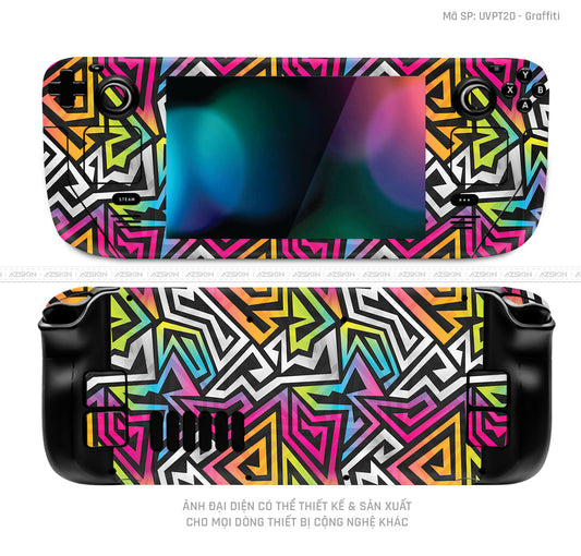 Dán Skin Máy Chơi Game Steam Deck Vân Nổi Graffiti 01 | UVPT20