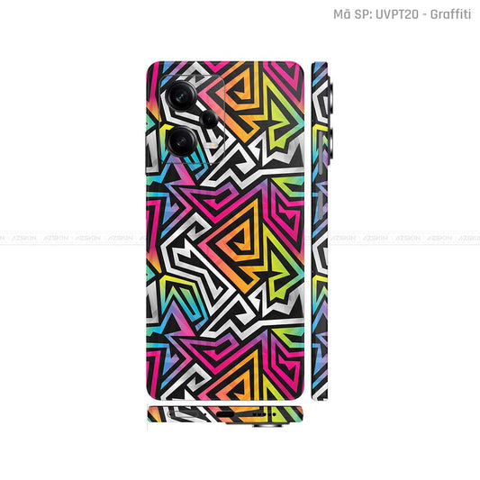 Dán Skin Xiaomi Redmi Note 12 Series Vân Nổi Graffiti 01 | UVPT20