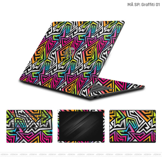 Dán Skin Laptop HP Vân Nổi Graffiti 01 | UVPT20