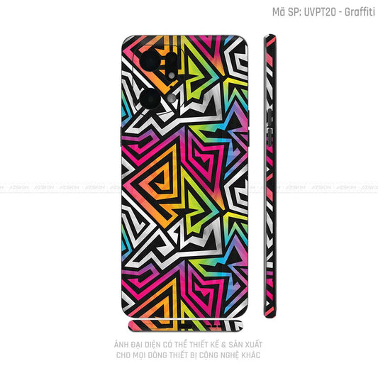 Miếng Dán Skin Điện Thoại OPPO Find X Series Vân Nổi Graffiti 01 | UVPT20