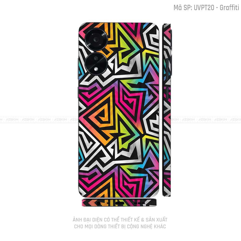 Miếng Dán Skin Điện Thoại OPPO A Series Vân Nổi Graffiti 01 | UVPT20