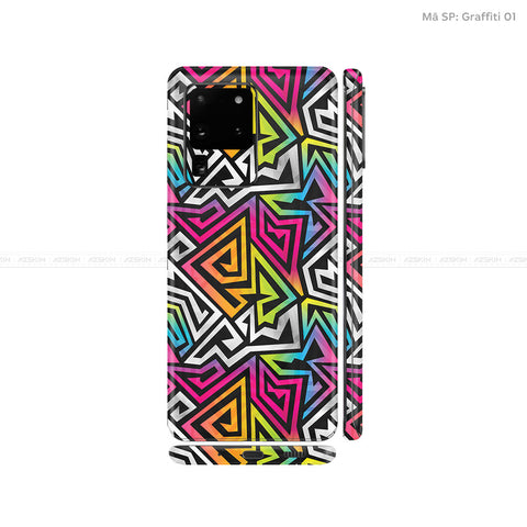Dán Skin Galaxy S20 Series Vân Graffiti 01 | UVPT20