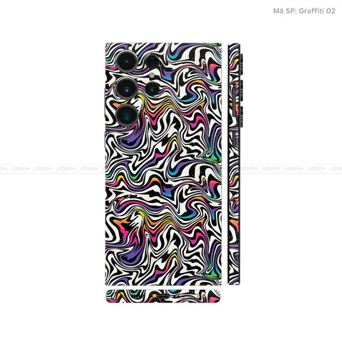 Dán Skin Galaxy S23 Series Vân Nổi Graffiti 02 | UVPT20