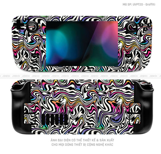 Dán Skin Máy Chơi Game Steam Deck Vân Nổi Graffiti 02 | UVPT20