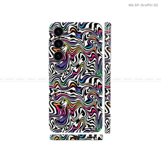 Dán Skin Samsung Galaxy S24 Series Vân Nổi Graffiti 02 | UVPT20