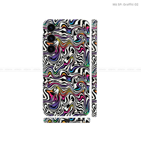 Dán Skin Galaxy S23 Series Vân Nổi Graffiti 02 | UVPT20