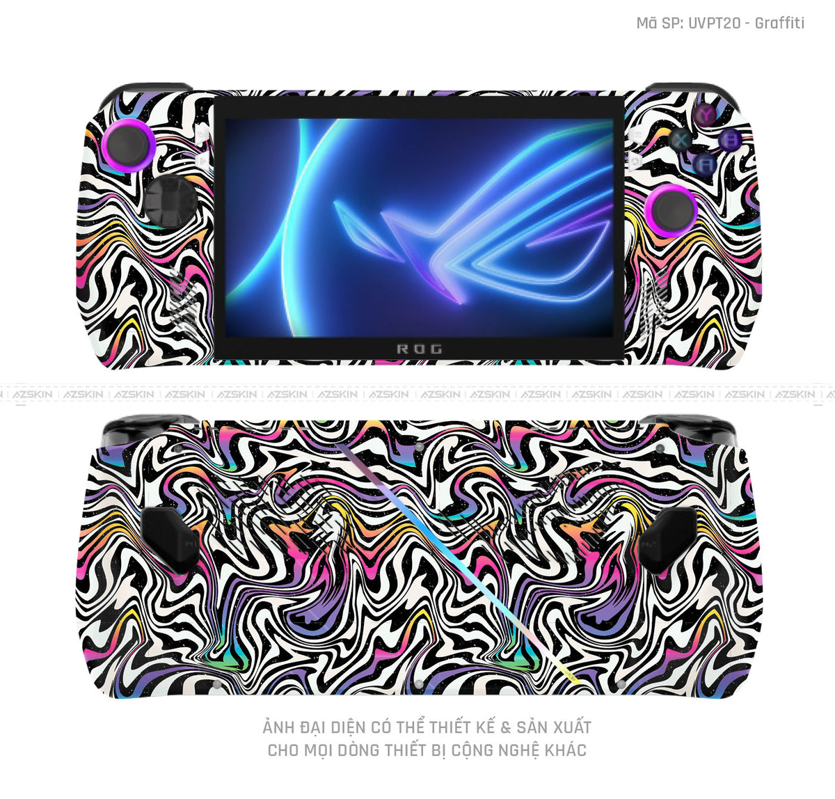 Dán Skin Máy Chơi Game Asus ROG Vân Graffiti 02 | UVPT20
