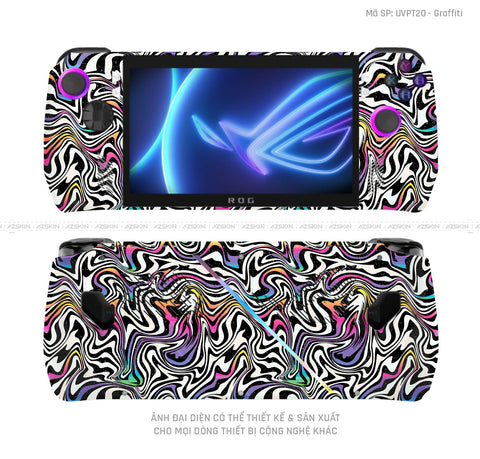 Dán Skin Máy Chơi Game Asus ROG Vân Graffiti 02 | UVPT20