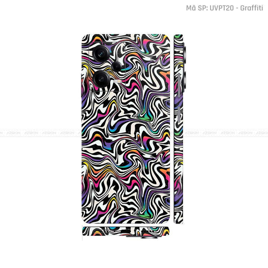 Dán Skin Xiaomi Redmi Note 12 Series Vân Nổi Graffiti 02 | UVPT20