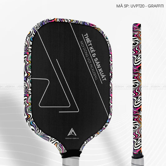 Miếng Dán Viền Vợt Pickleball Skin Vân Nổi Graffiti 02 | UVPT20