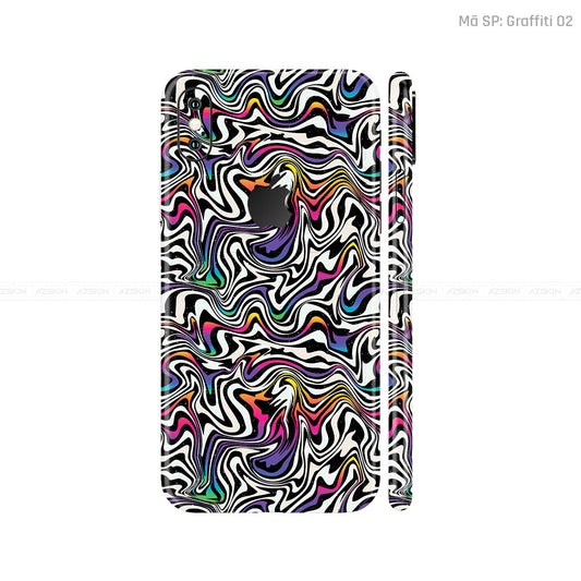 Dán Skin 3M IPhone X Series Vân Graffiti 02 | UVPT20