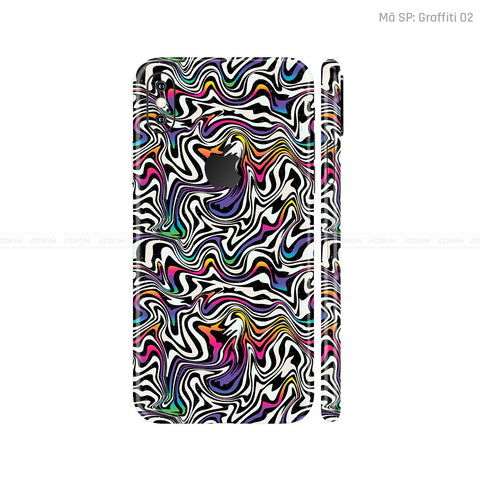 Dán Skin 3M IPhone X Series Vân Graffiti 02 | UVPT20