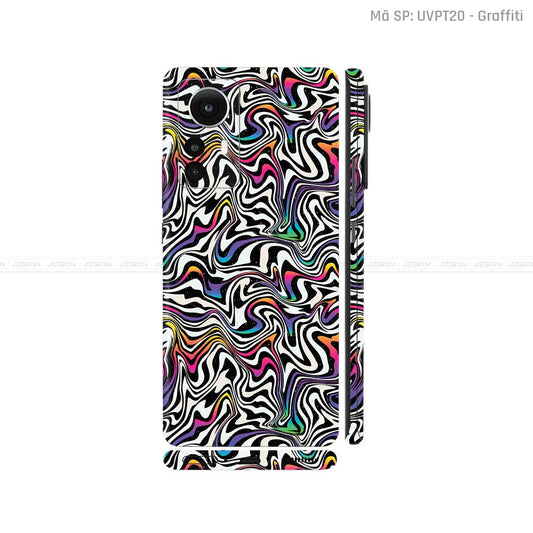Dán Skin Xiaomi 12 Series Vân Nổi Chủ Đề Graffiti 02 | UVPT20