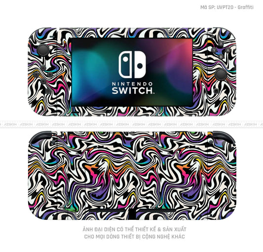 Dán Skin Máy Chơi Game Nintendo Switch Vân Graffiti 02 | UVPT20