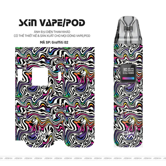 Dán Skin Pod Vân Nổi Graffiti 02 | UVPT20