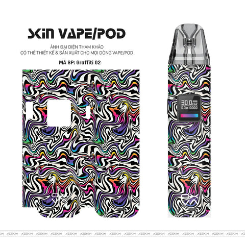 Dán Skin Pod Vân Nổi Graffiti 02 | UVPT20