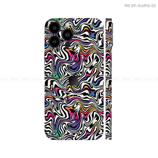 Dán Skin IPhone 14 Series Vân Nổi Graffiti 02 | UVPT20