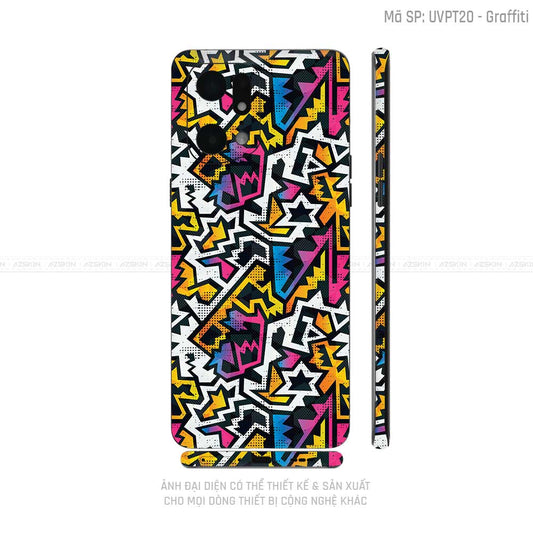 Miếng Dán Skin Điện Thoại OPPO Find X Series Vân Nổi Graffiti 03 | UVPT20