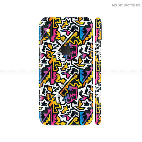 Dán Skin 3M IPhone X Series Vân Graffiti 03 | UVPT20
