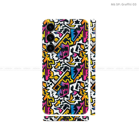 Dán Skin Samsung Galaxy S24 Series Vân Nổi Graffiti 03 | UVPT20