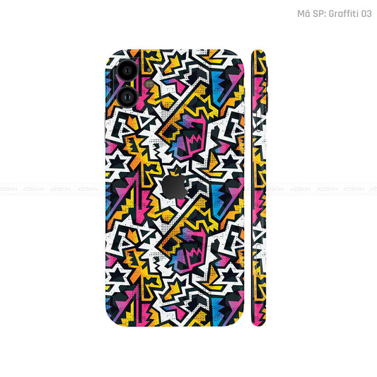 Dán Skin IPhone 11 Series Vân Nổi Graffiti 03 | UVPT20