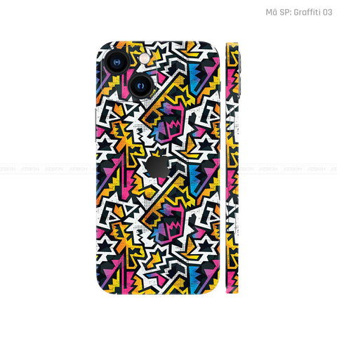 Dán Skin IPhone 13 Series Vân Nổi Graffiti 03 | UVP20