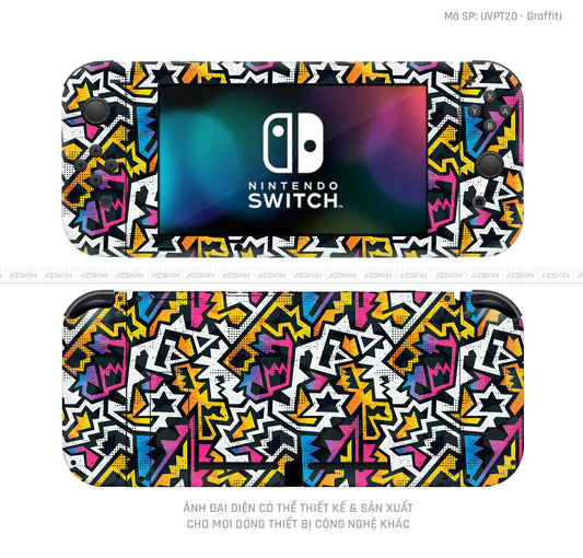Dán Skin Máy Chơi Game Nintendo Switch Vân Graffiti 03 | UVPT20