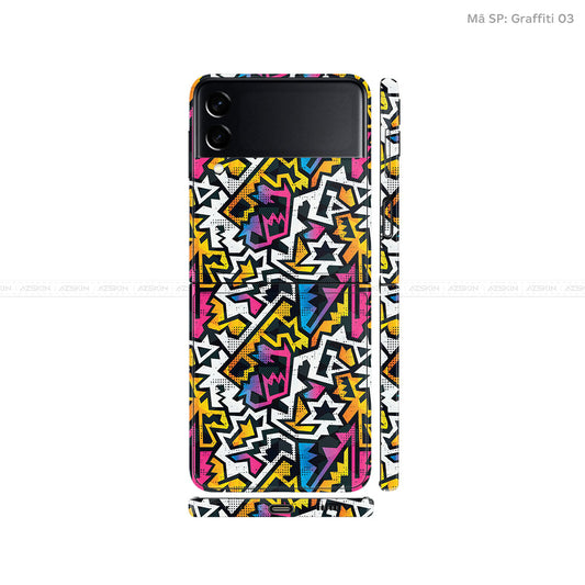 Dán Skin Galaxy Zflip3 Vân Graffiti 03 | UVPT20